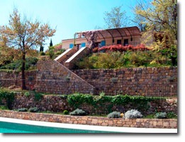 View of the villa from the pool